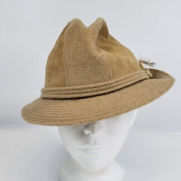 Biltmore Canada Wool Camel Hair Fedora Vintage 7 1/4 - Picture 2 of 13